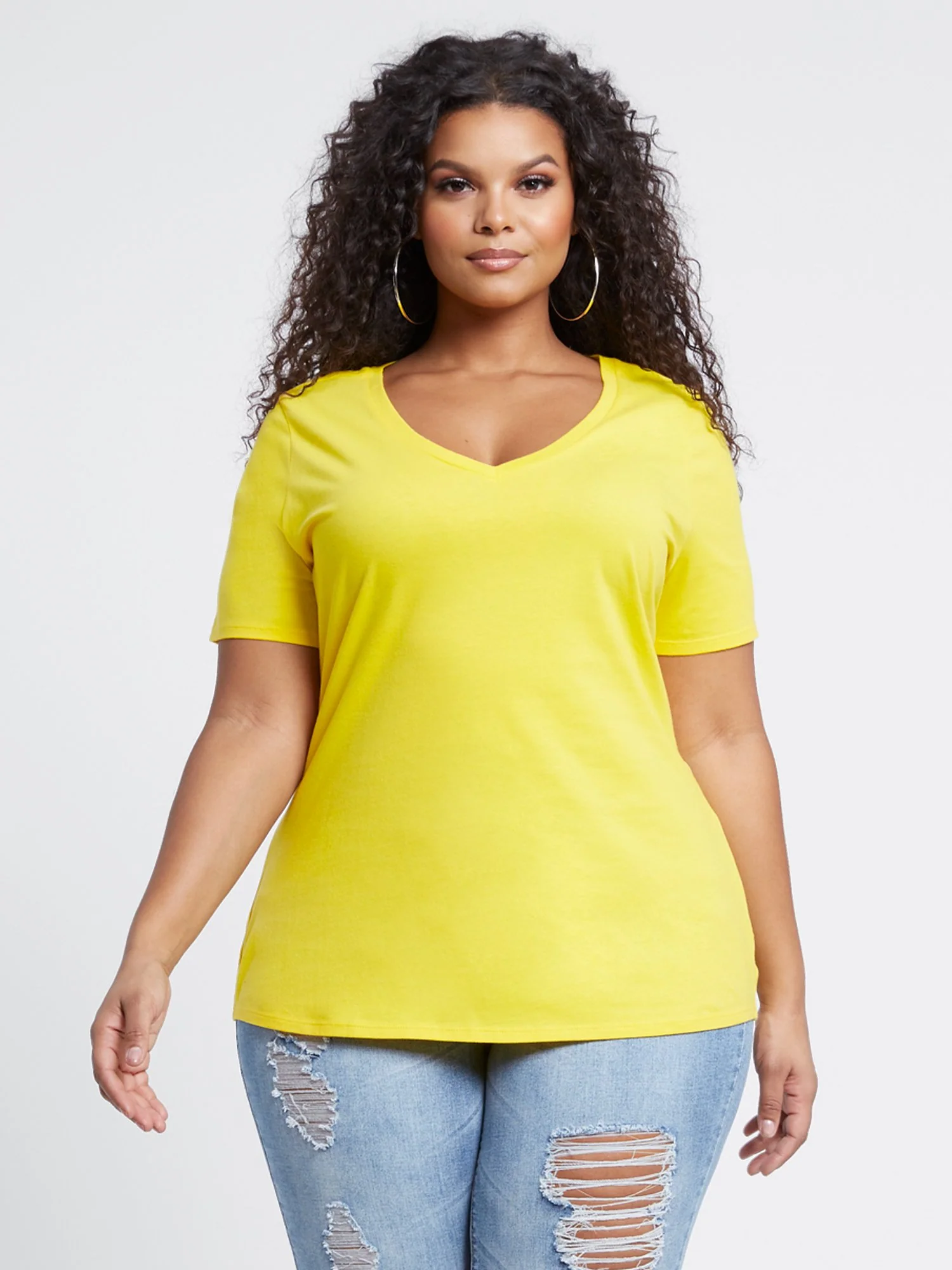 Valery Short Sleeve V-Neck Tee - Image 31