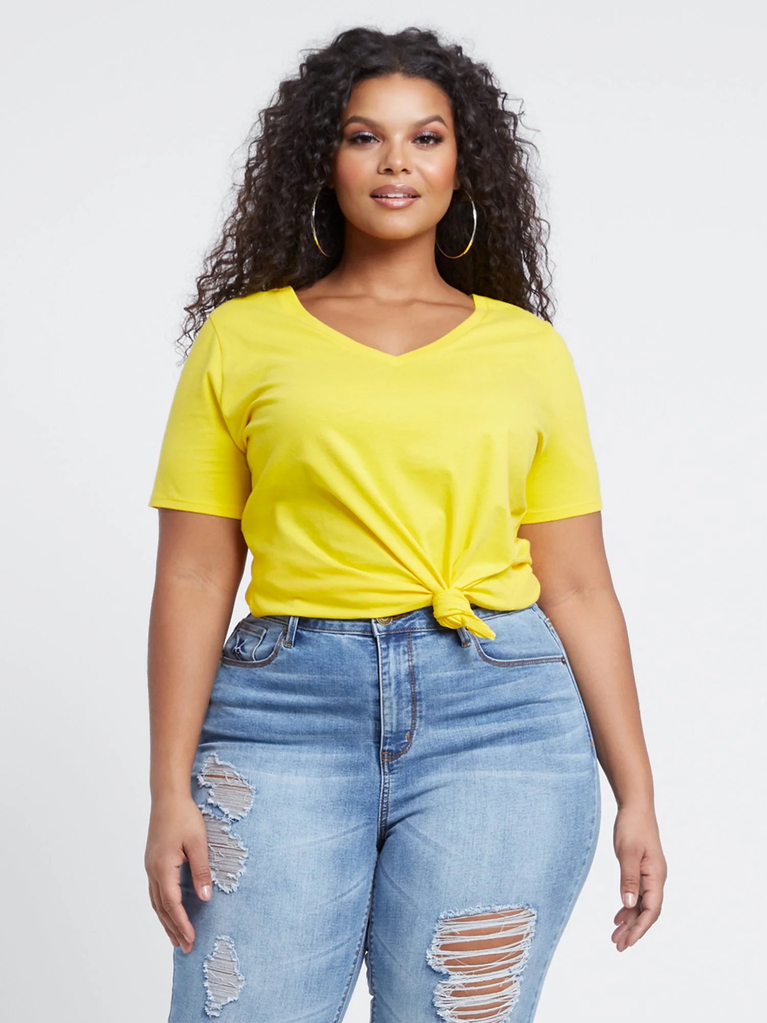 Valery Short Sleeve V-Neck Tee - Image 33