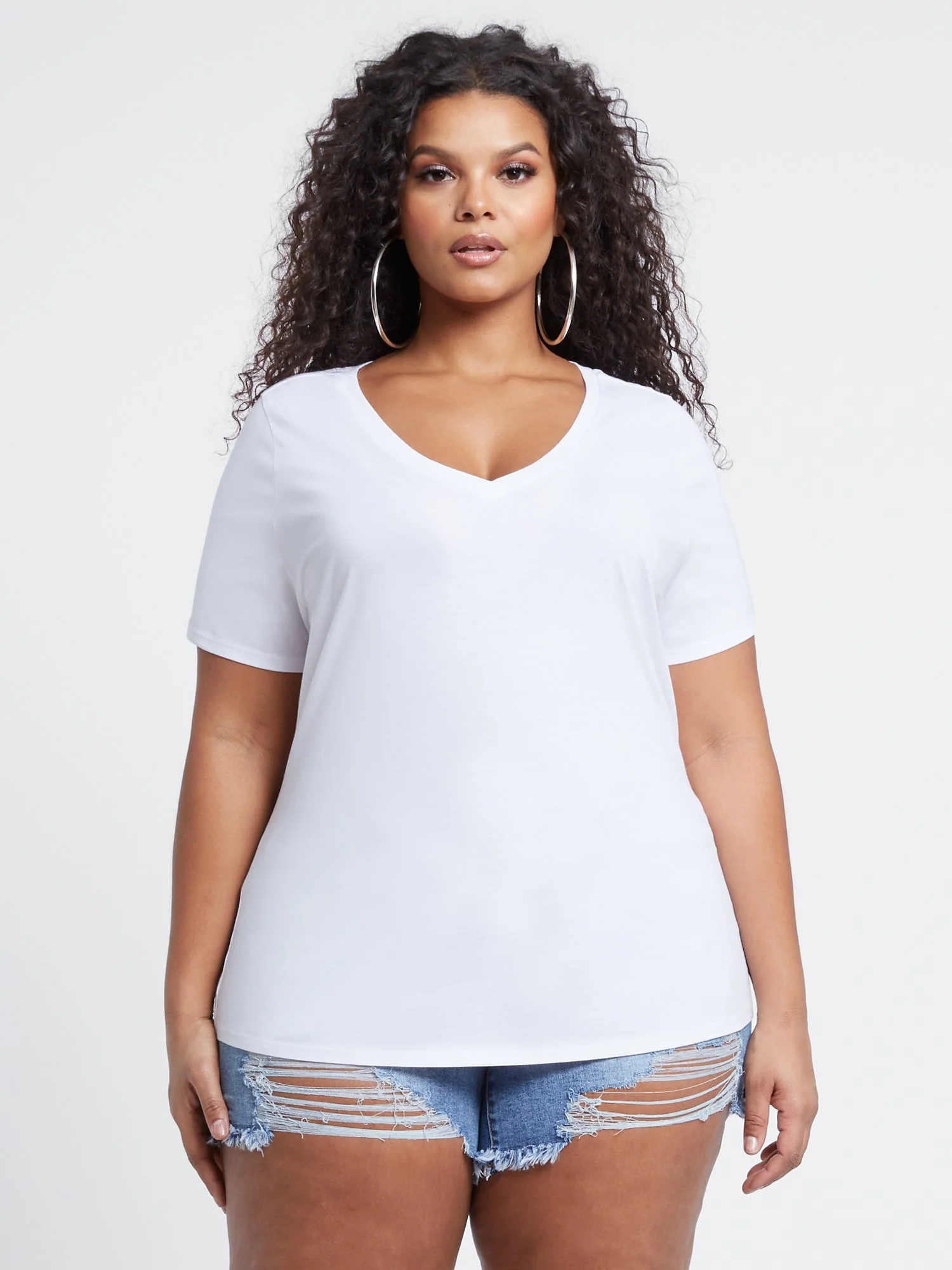 Valery Short Sleeve V-Neck Tee - Image 37