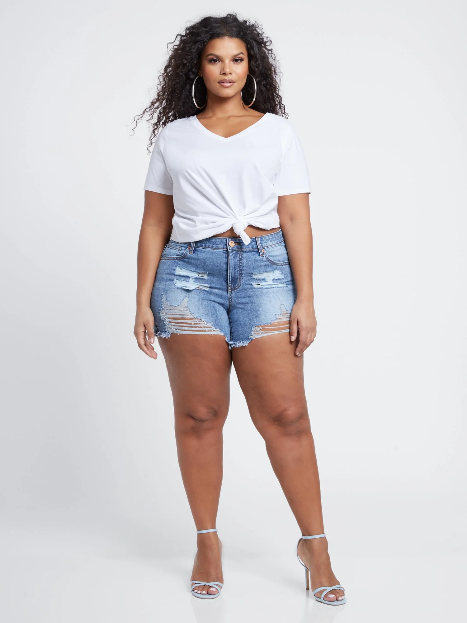 Valery Short Sleeve V-Neck Tee - Image 39