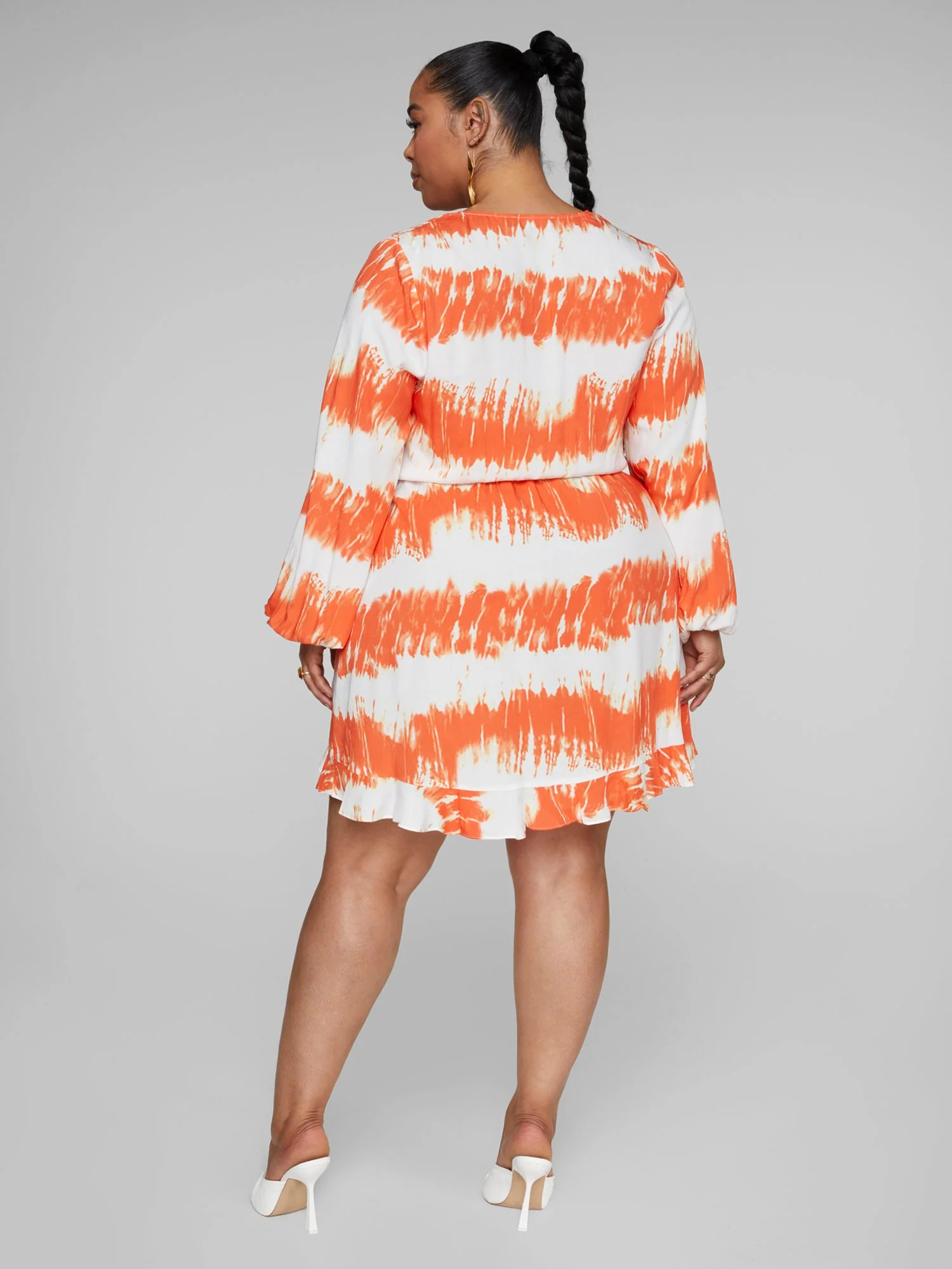 Veronica Ruffle Trim Tie Dye Dress - Image 4