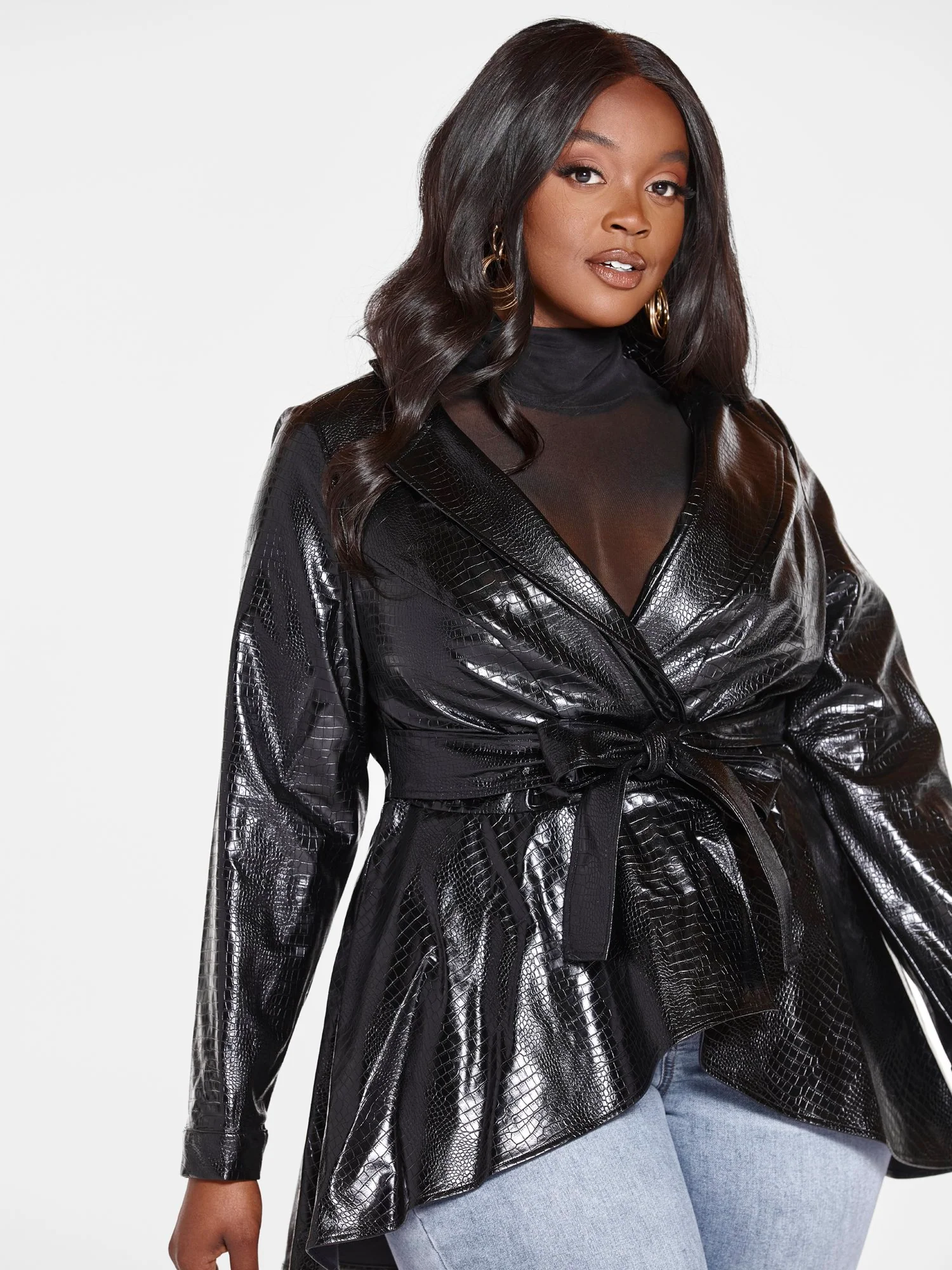 Viper Faux Leather Peplum Jacket - FTF LAB 007: Nzinga Imani - Image 7