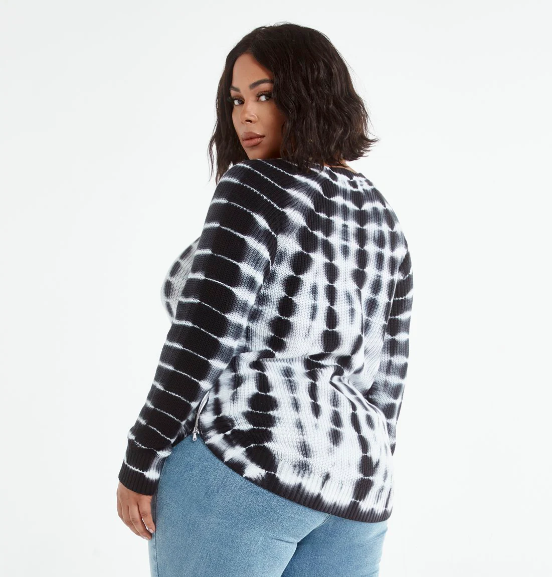 Wendy Tie Dye Side Zip Sweater - Image 3