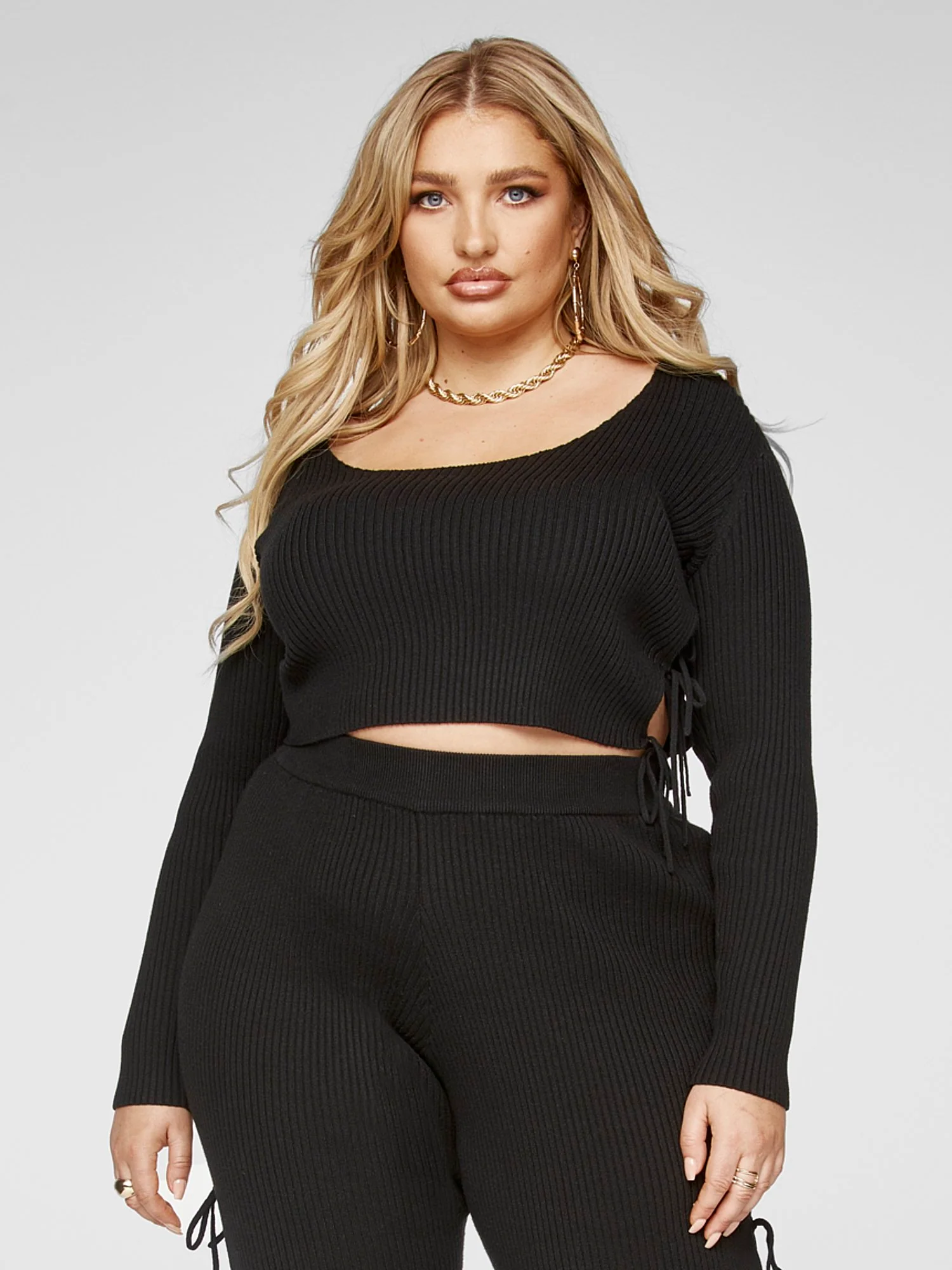 Whitney Side Tie Detail Sweater - Image 2