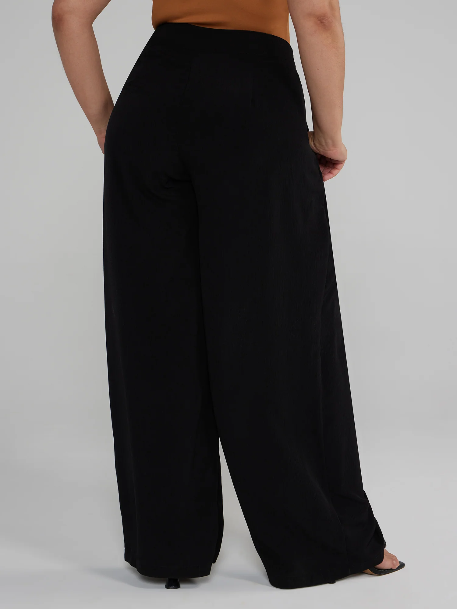 Wide Leg Pleated Pants - Image 3