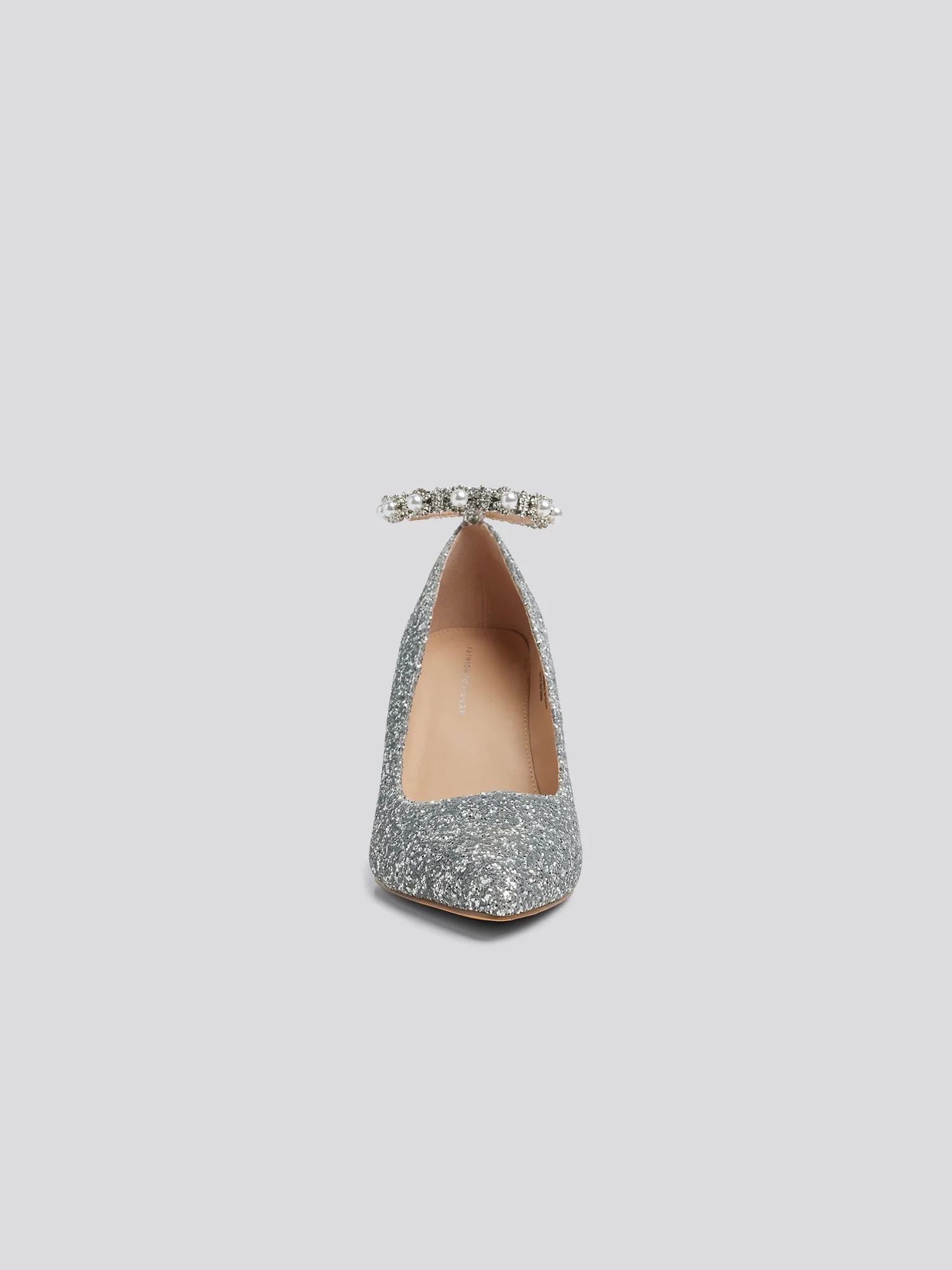 Yessica Wide Width Ankle Strap Glitter Heels - Image 4