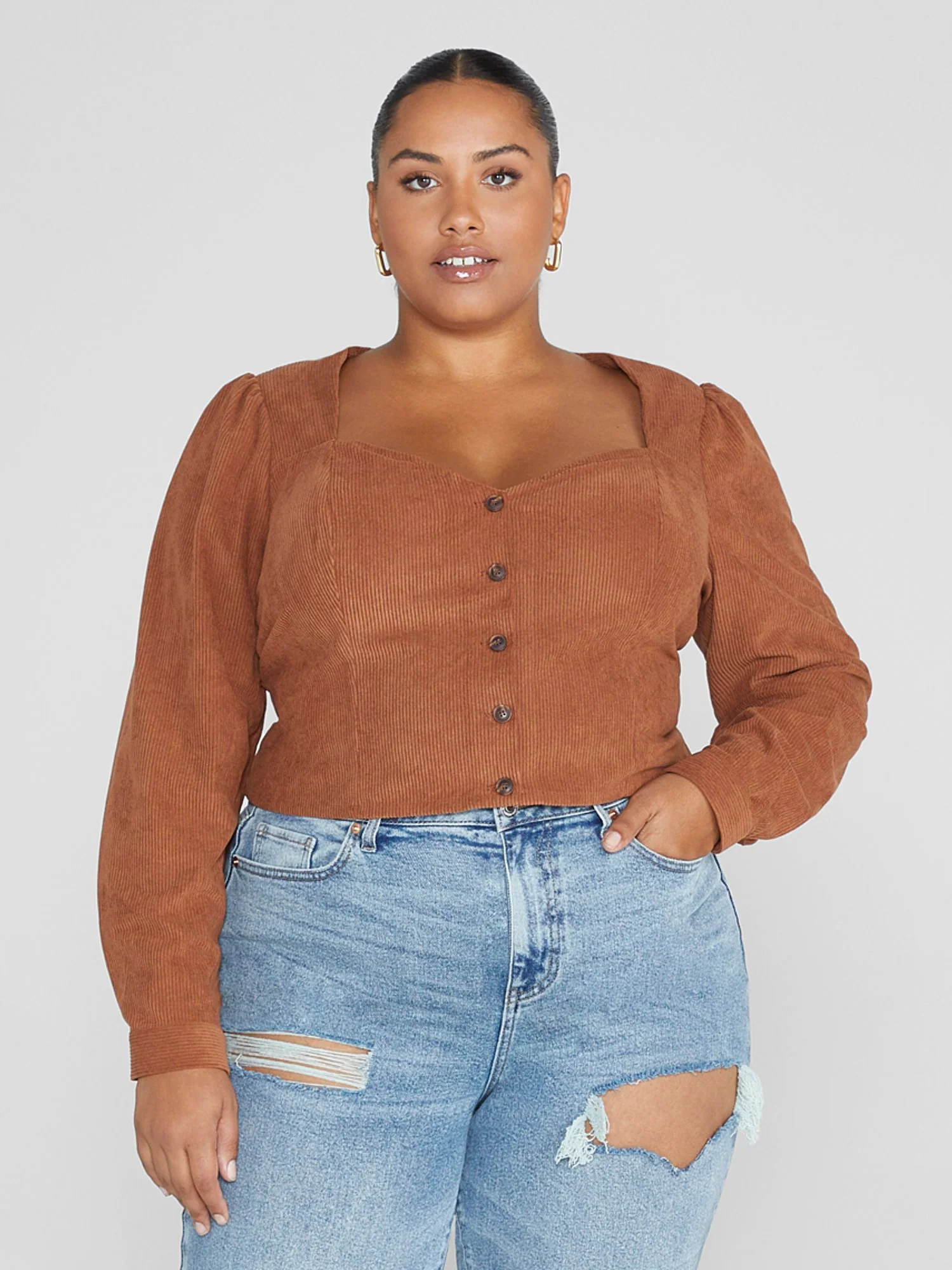 Yolanda Button-Down Corduroy Shirt - Image 2