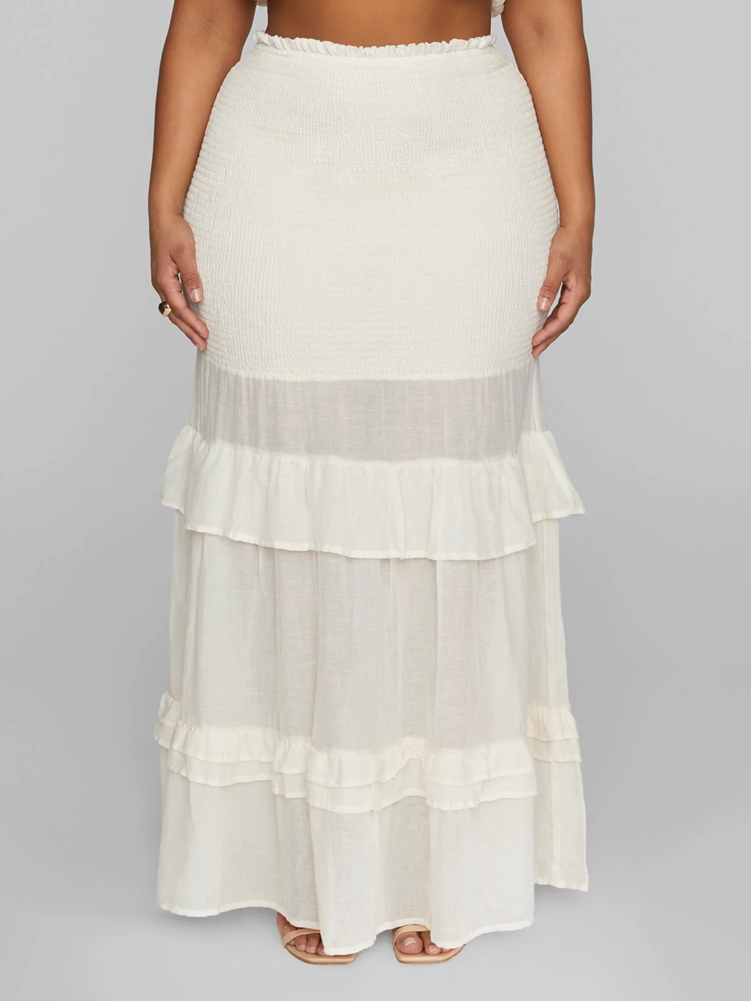 Yve Long Ruffle Skirt - Image 2