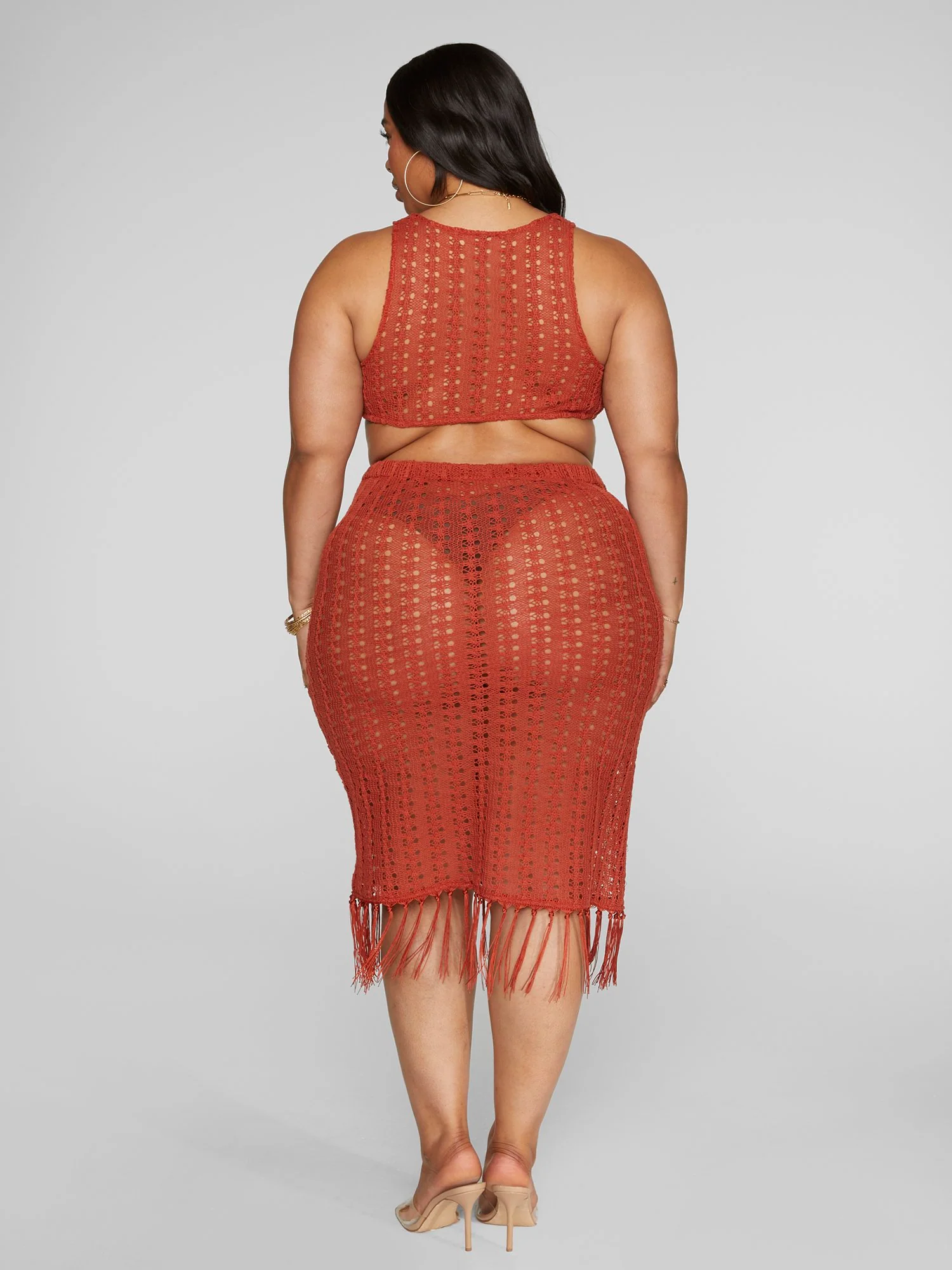 Yvonne O-Ring Crochet Cover-Up Dress - Image 4