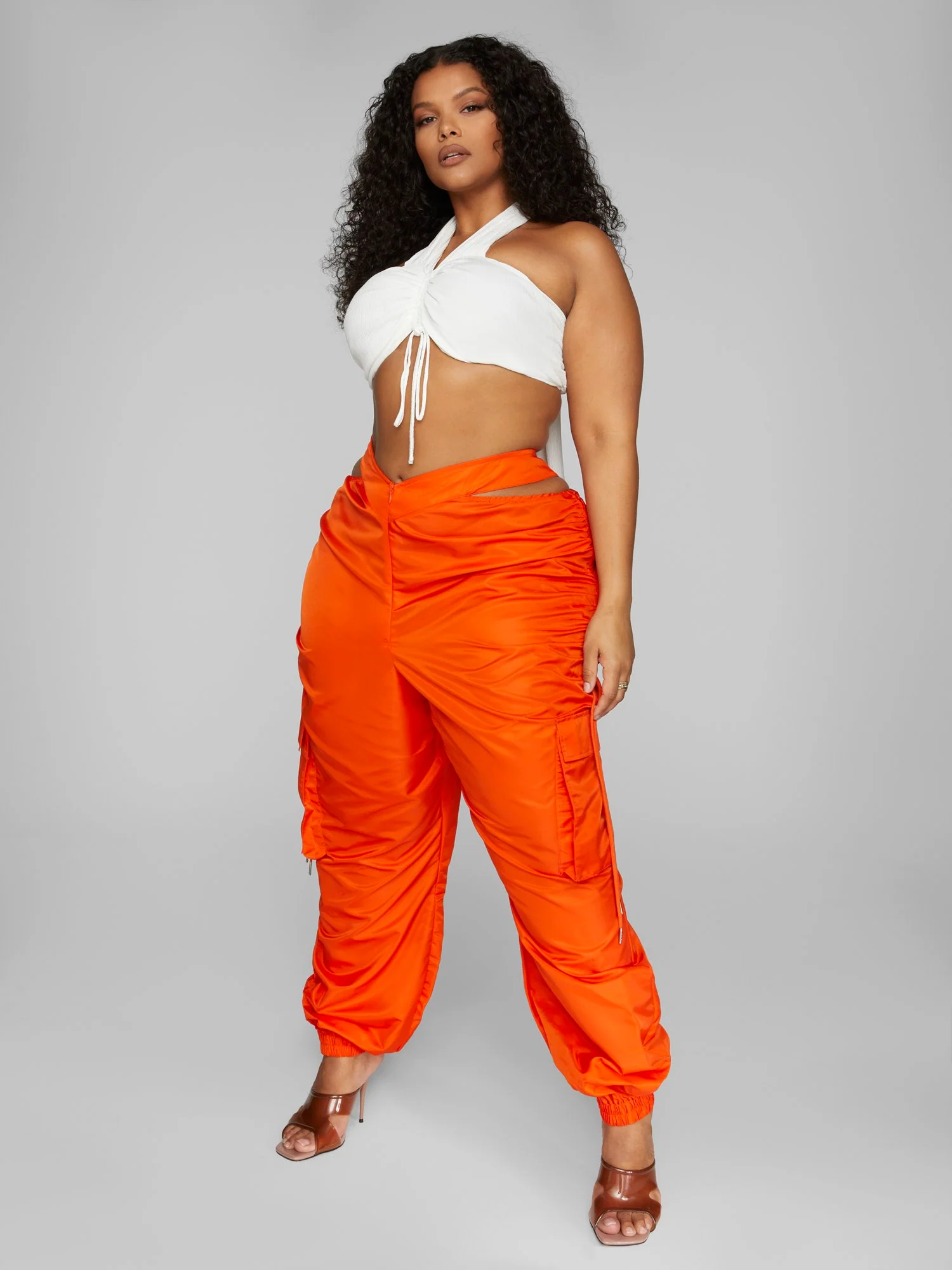 Zaria V-Waistband Cargo Jogger Pants - Leslie Sidora x FTF