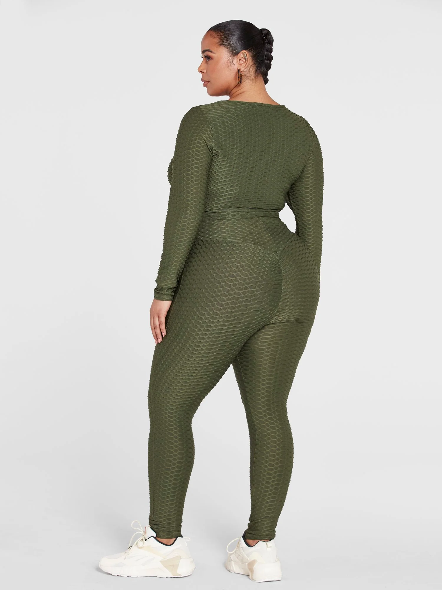 Zoe Honeycomb Textured Ruched Top - Image 11