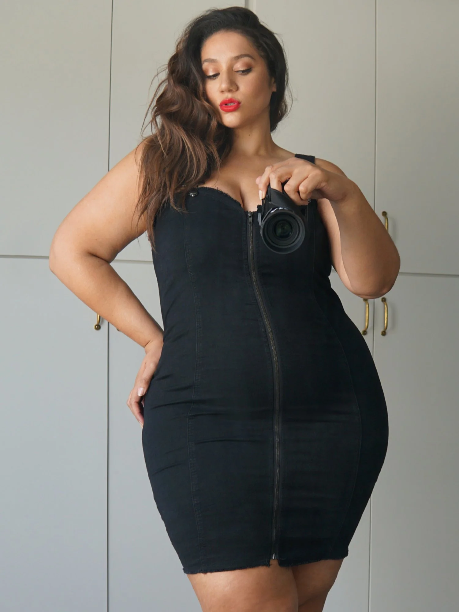 Zoey Overall Denim Dress - Image 2