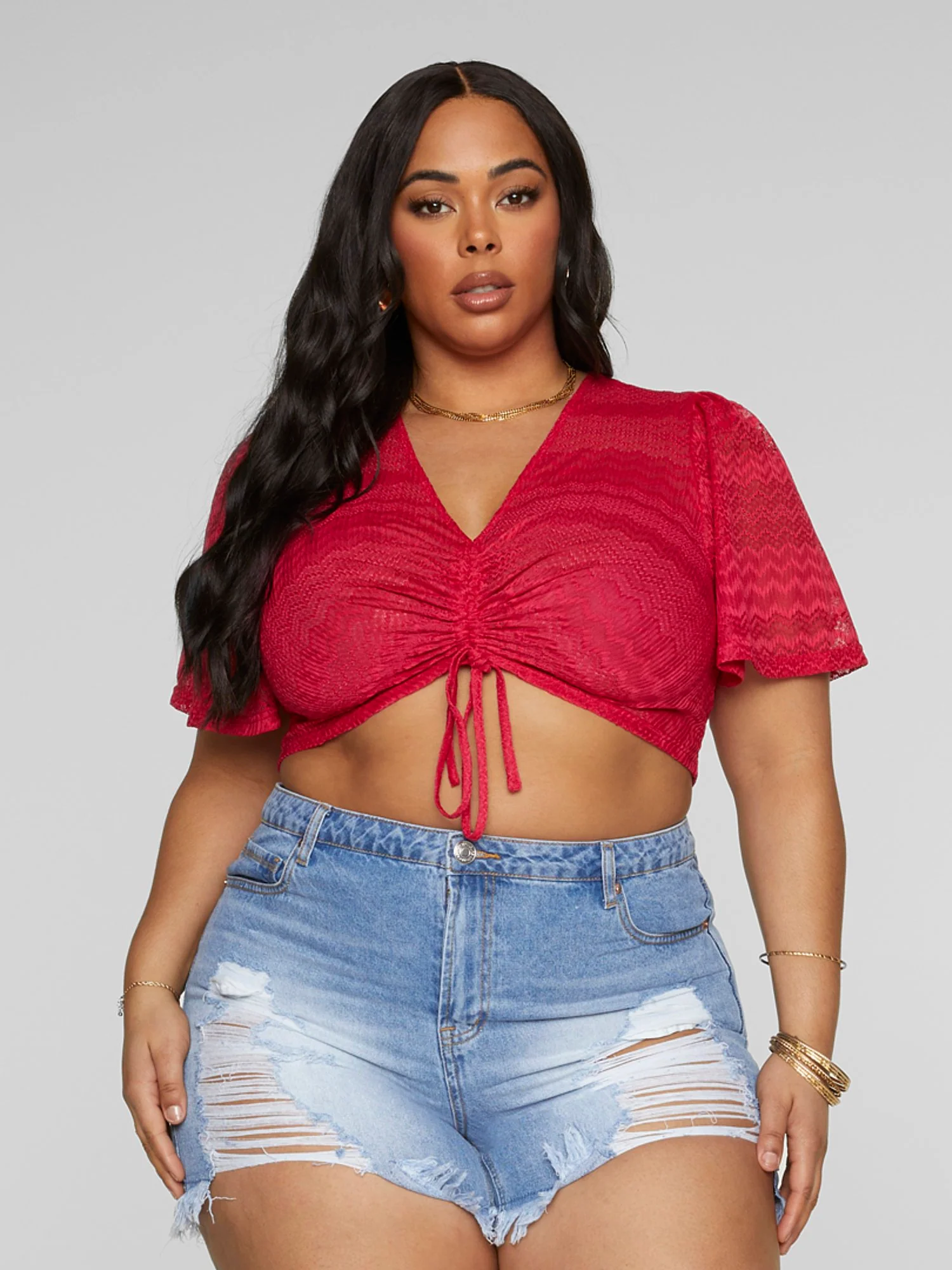 Zuri Drawstring Detail Top