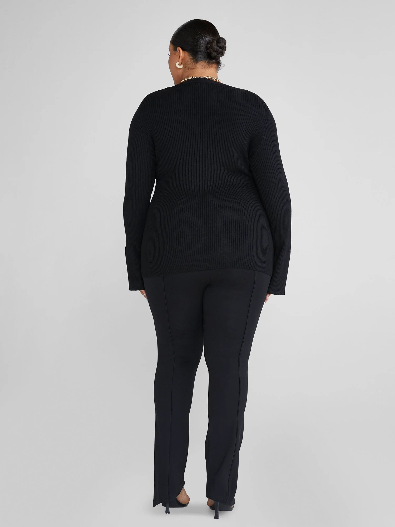 Reena Button-Down Ribbed Knit Cardigan - Image 4