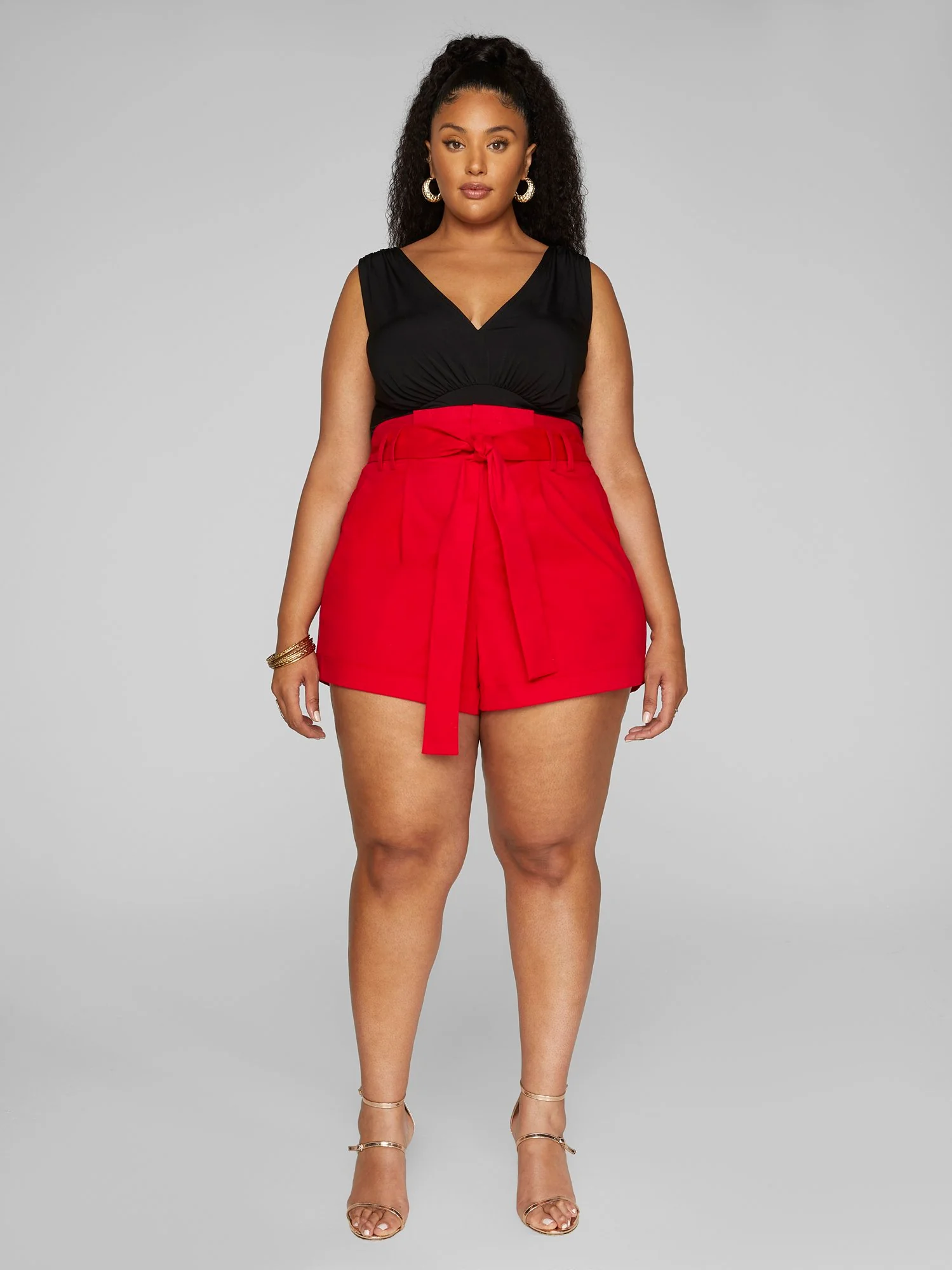 Renata Paper Bag Waist Shorts - Image 7