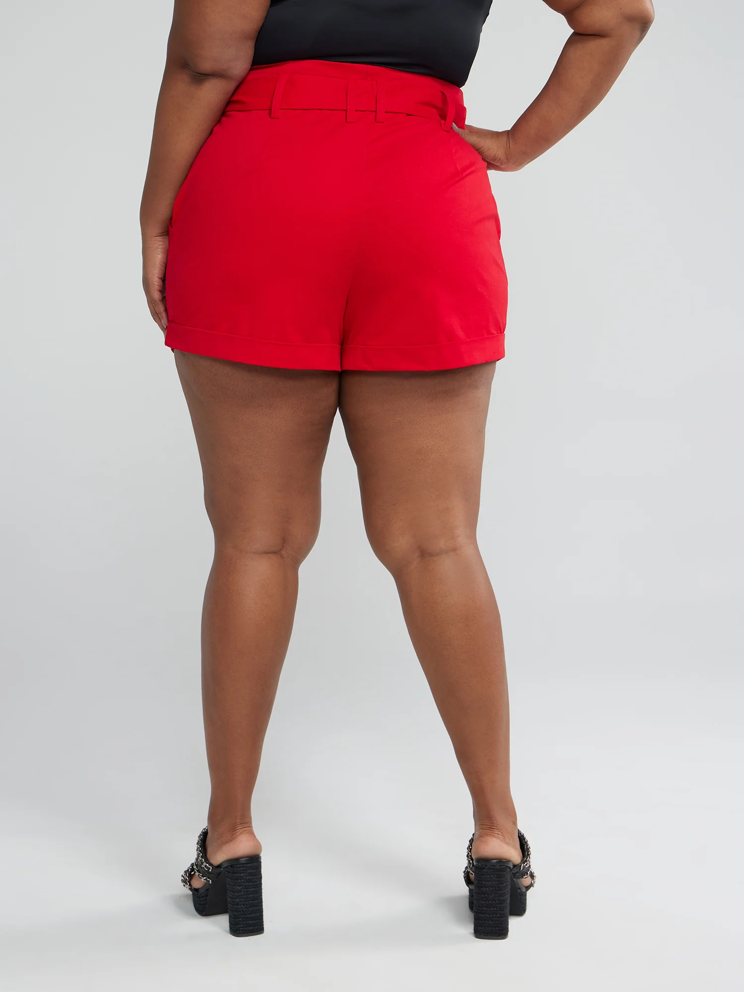 Renata Paper Bag Waist Shorts - Image 9