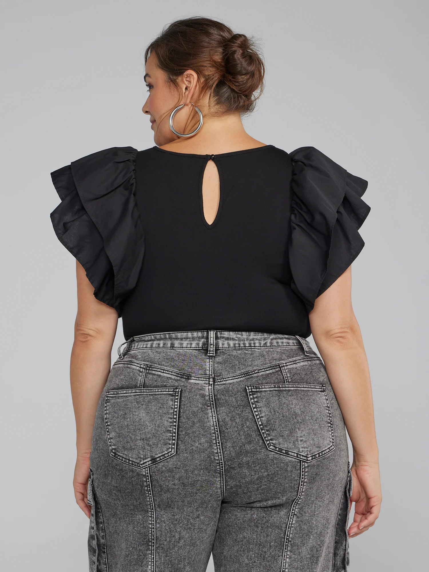 Ruffle Sleeve Knit Bodysuit - Image 3