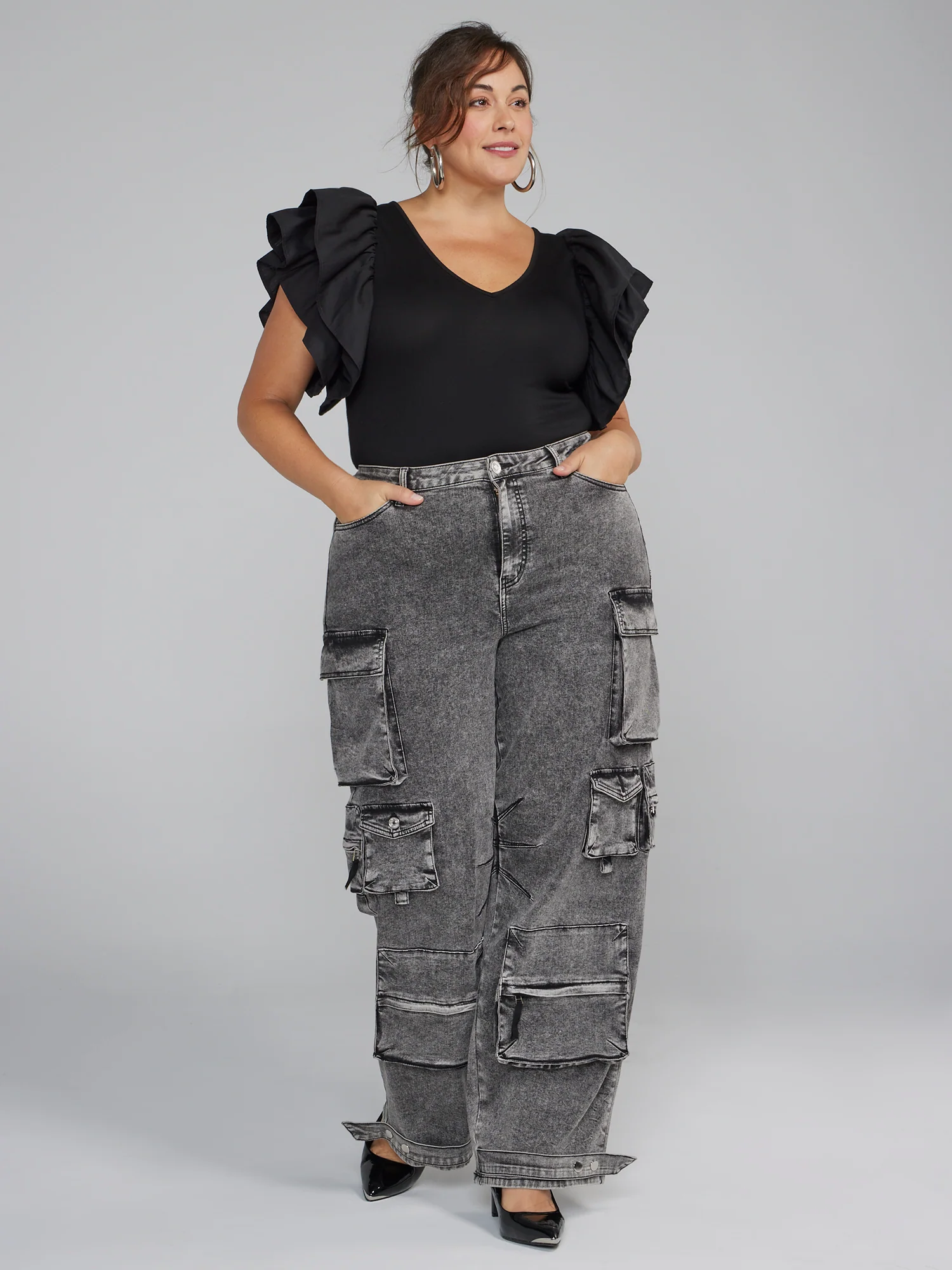 Ruffle Sleeve Knit Bodysuit - Image 4