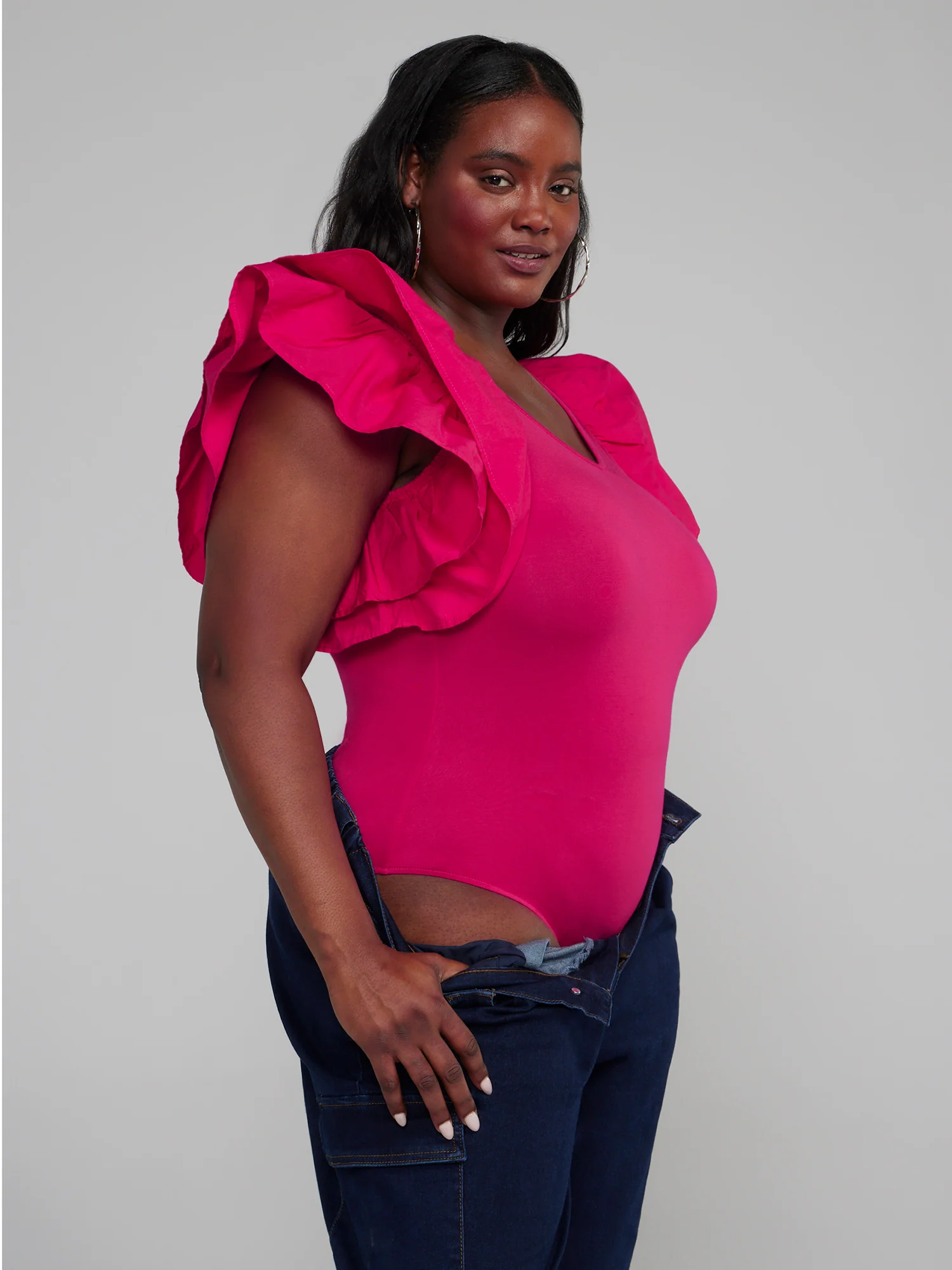 Ruffle Sleeve Knit Bodysuit - Image 7