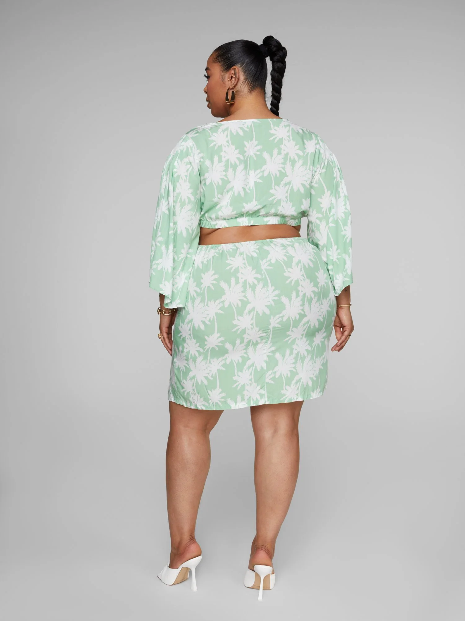 Tika Palm Print O-Ring Dress - Image 4