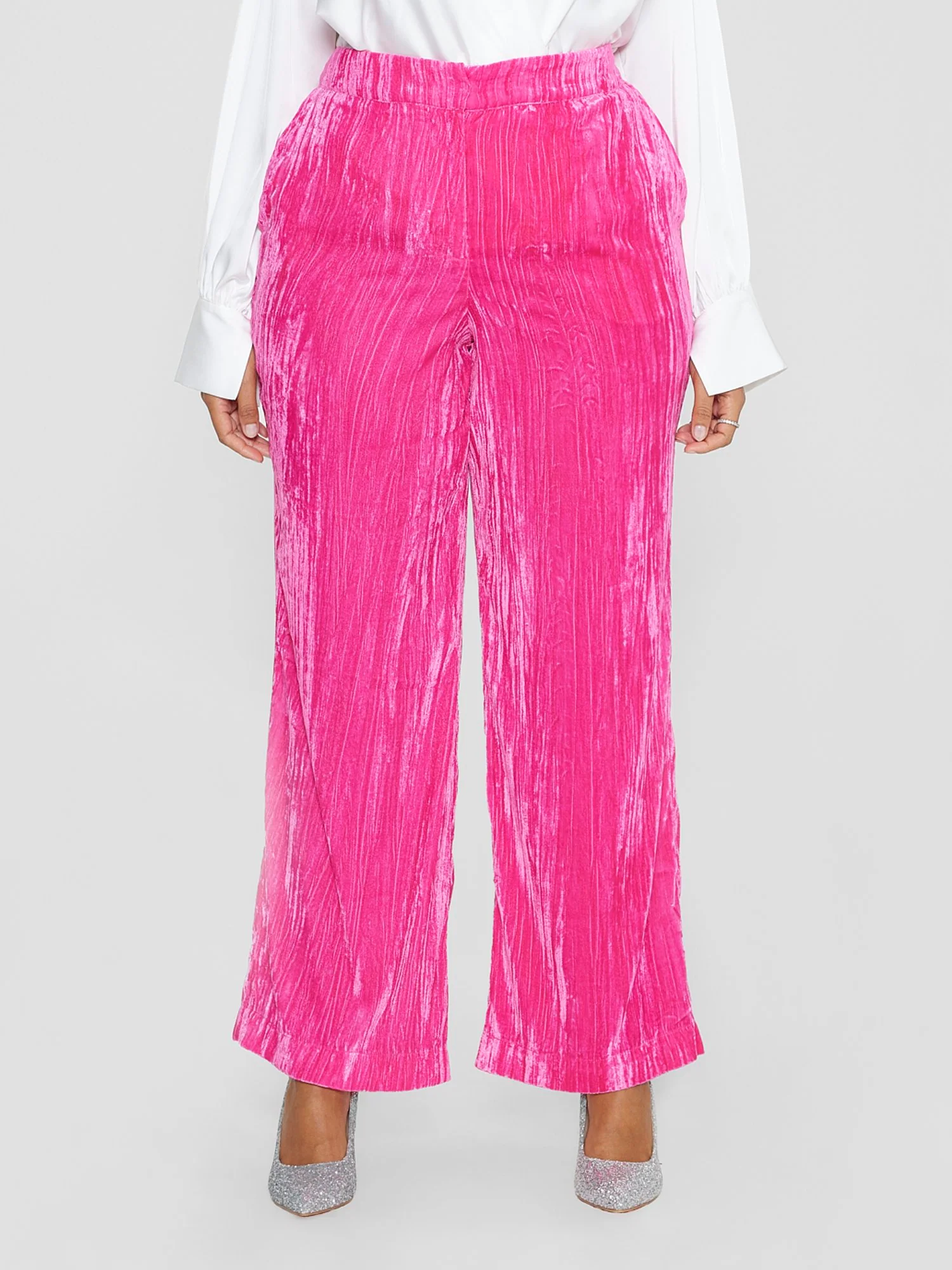 Vana Wide Leg Velvet Pants - Image 2
